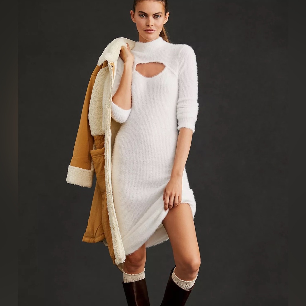 Daily Practice by Anthropologie Fuzzy Ribbed Dress